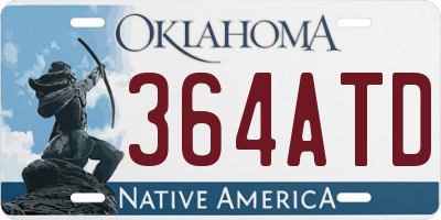 OK license plate 364ATD