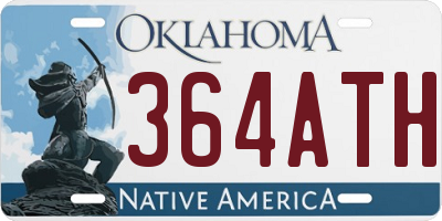 OK license plate 364ATH