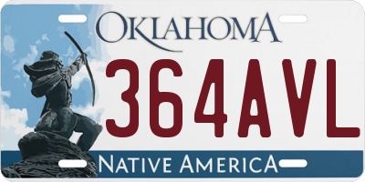 OK license plate 364AVL