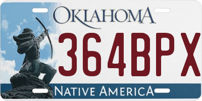 OK license plate 364BPX