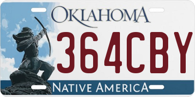 OK license plate 364CBY