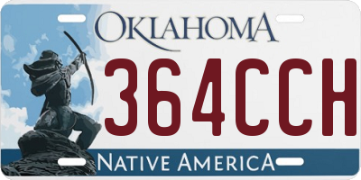OK license plate 364CCH