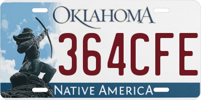 OK license plate 364CFE