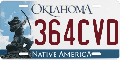 OK license plate 364CVD