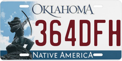 OK license plate 364DFH