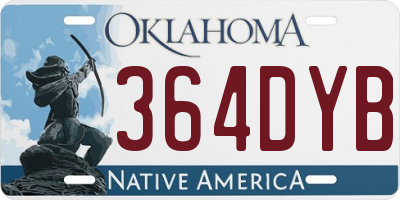 OK license plate 364DYB