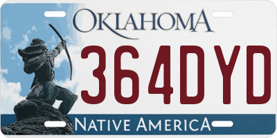 OK license plate 364DYD