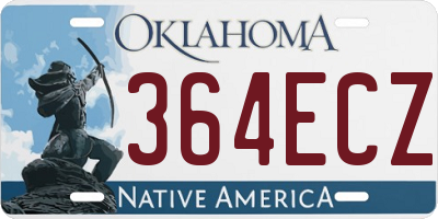 OK license plate 364ECZ