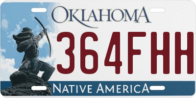 OK license plate 364FHH