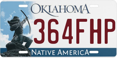 OK license plate 364FHP