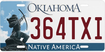 OK license plate 364TXI