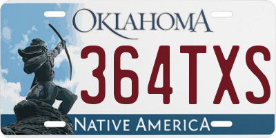 OK license plate 364TXS