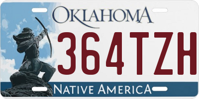 OK license plate 364TZH
