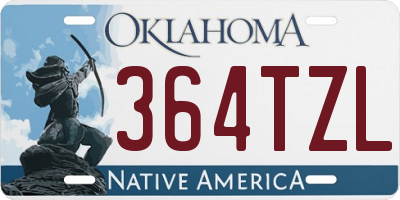 OK license plate 364TZL