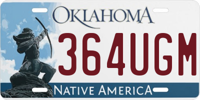OK license plate 364UGM