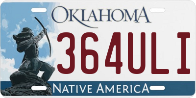 OK license plate 364ULI