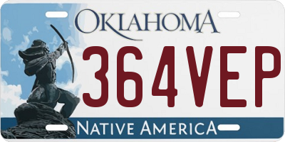 OK license plate 364VEP
