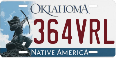 OK license plate 364VRL