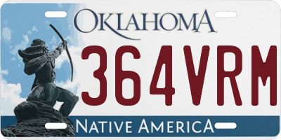 OK license plate 364VRM