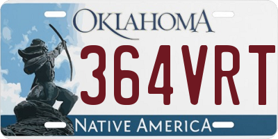 OK license plate 364VRT
