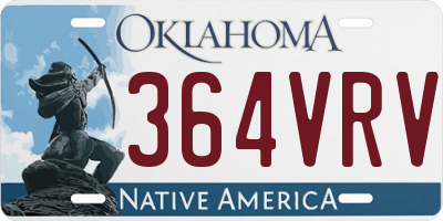 OK license plate 364VRV