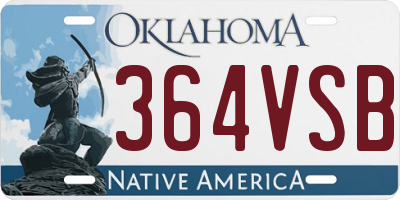 OK license plate 364VSB