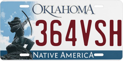 OK license plate 364VSH