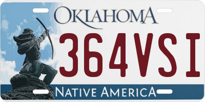 OK license plate 364VSI