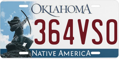 OK license plate 364VSO