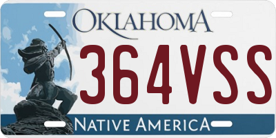 OK license plate 364VSS