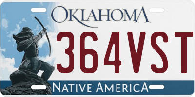 OK license plate 364VST