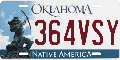 OK license plate 364VSY