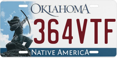 OK license plate 364VTF