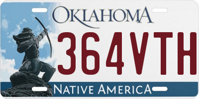 OK license plate 364VTH
