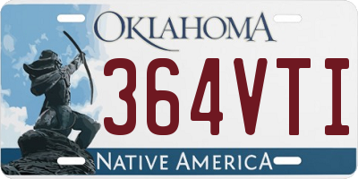 OK license plate 364VTI