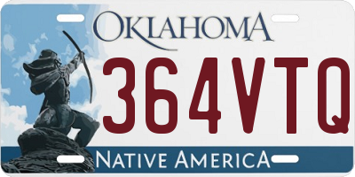 OK license plate 364VTQ