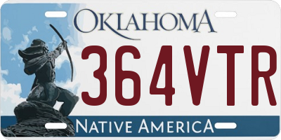 OK license plate 364VTR