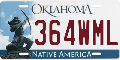 OK license plate 364WML