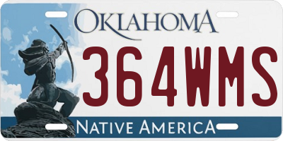 OK license plate 364WMS