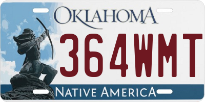 OK license plate 364WMT