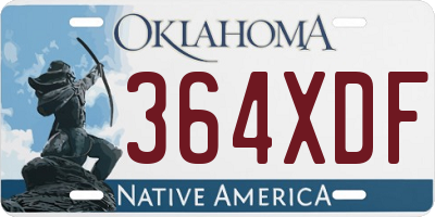 OK license plate 364XDF