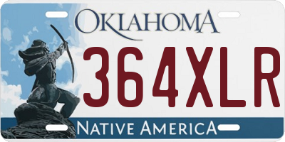 OK license plate 364XLR