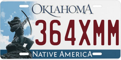 OK license plate 364XMM