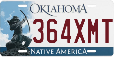 OK license plate 364XMT