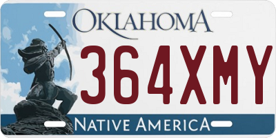 OK license plate 364XMY