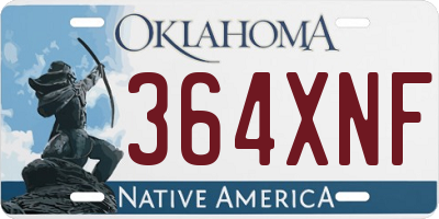 OK license plate 364XNF
