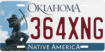 OK license plate 364XNG