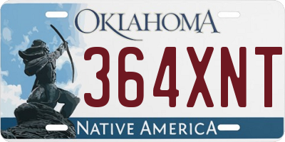 OK license plate 364XNT