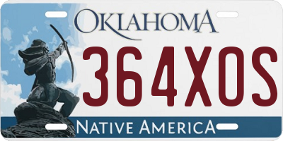 OK license plate 364XOS