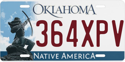 OK license plate 364XPV